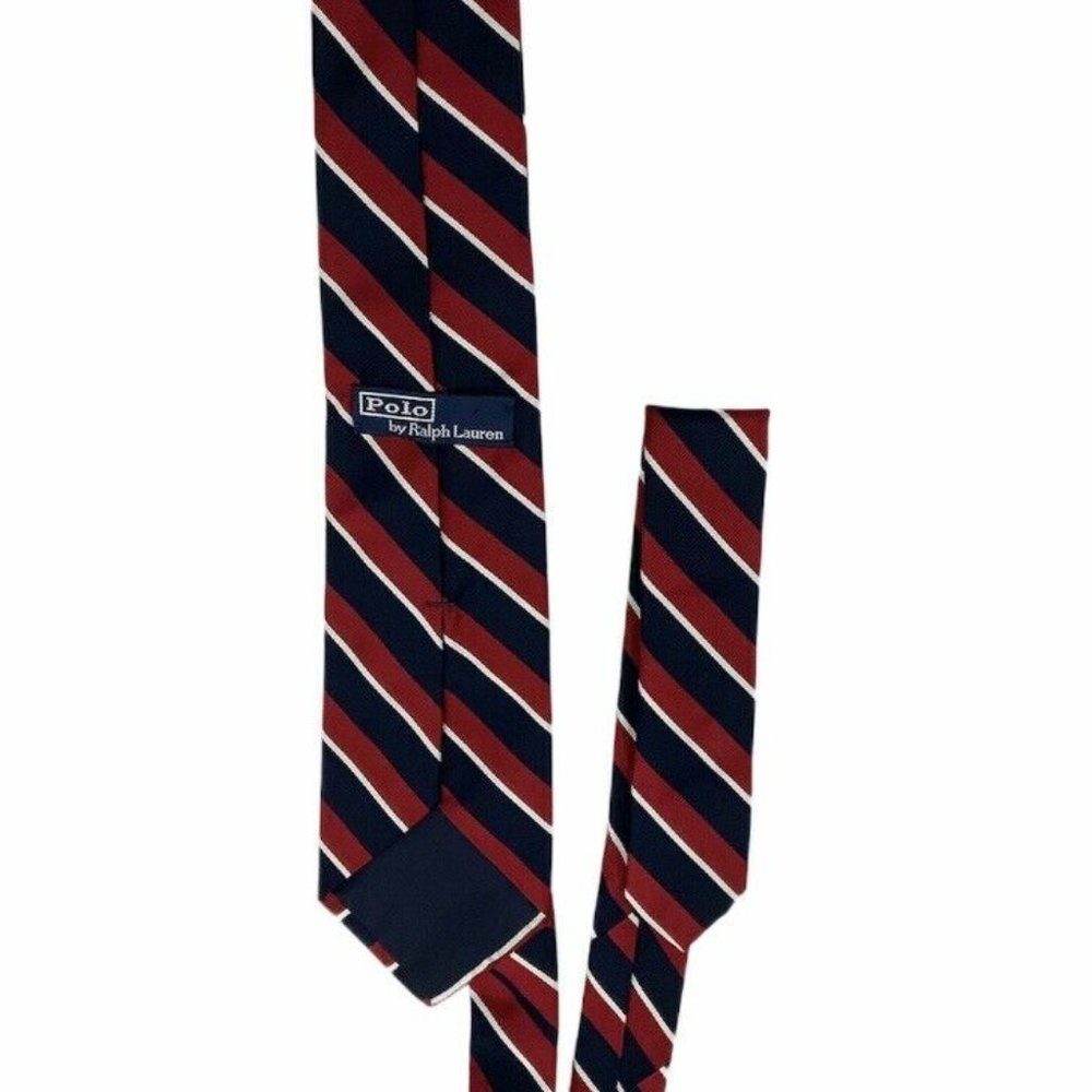 Polo Ralph Lauren Men's striped Navy/Red/ silk